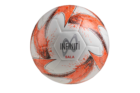 Samba Infiniti Hybrid Futsal Ball - White/Orange/Navy